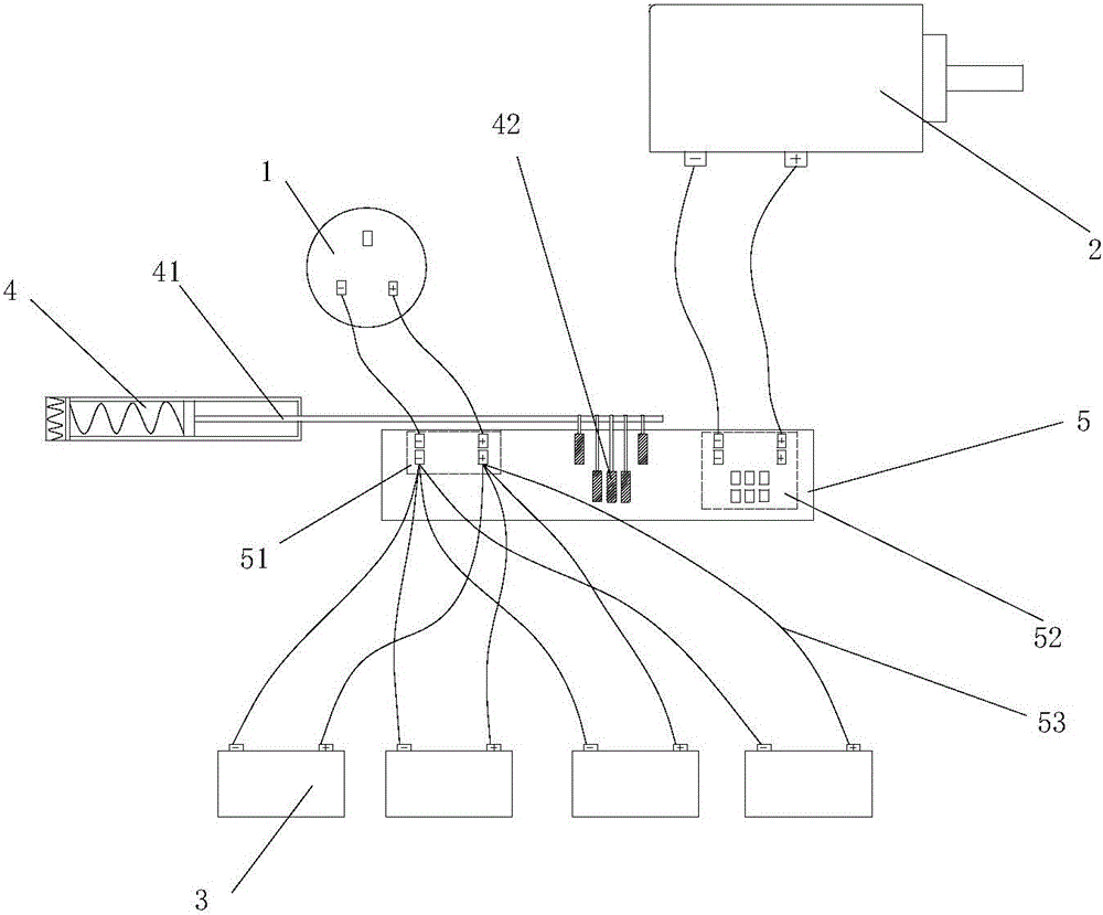 Automobile power source charging and discharging device