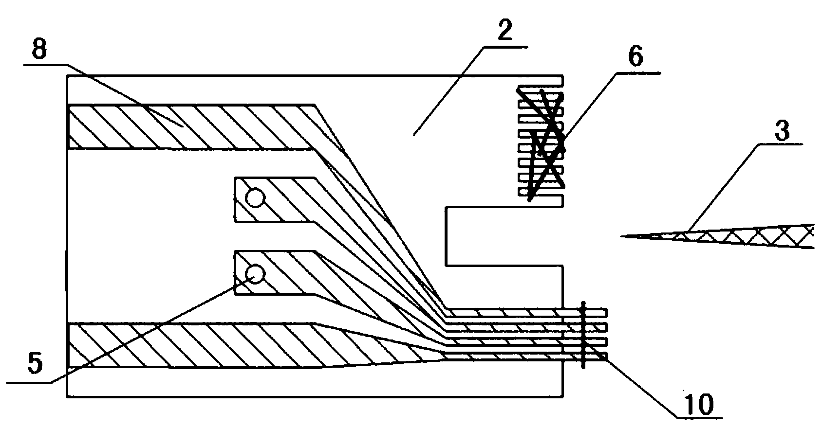 Transmission electron microscope sample table of in-situ measurement nanometer device