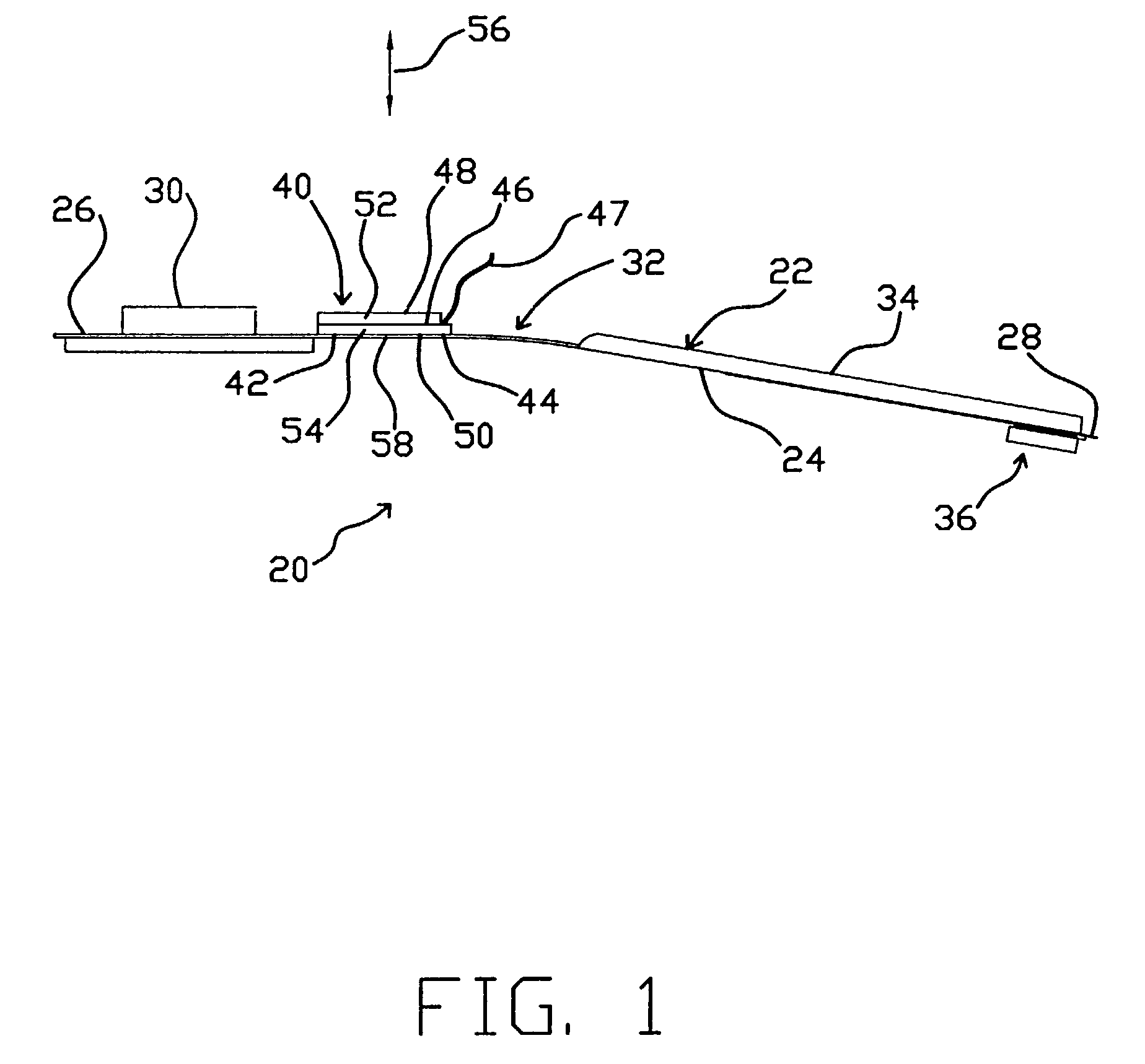 Method for actively controlling the gram load on a disk drive suspension assembly