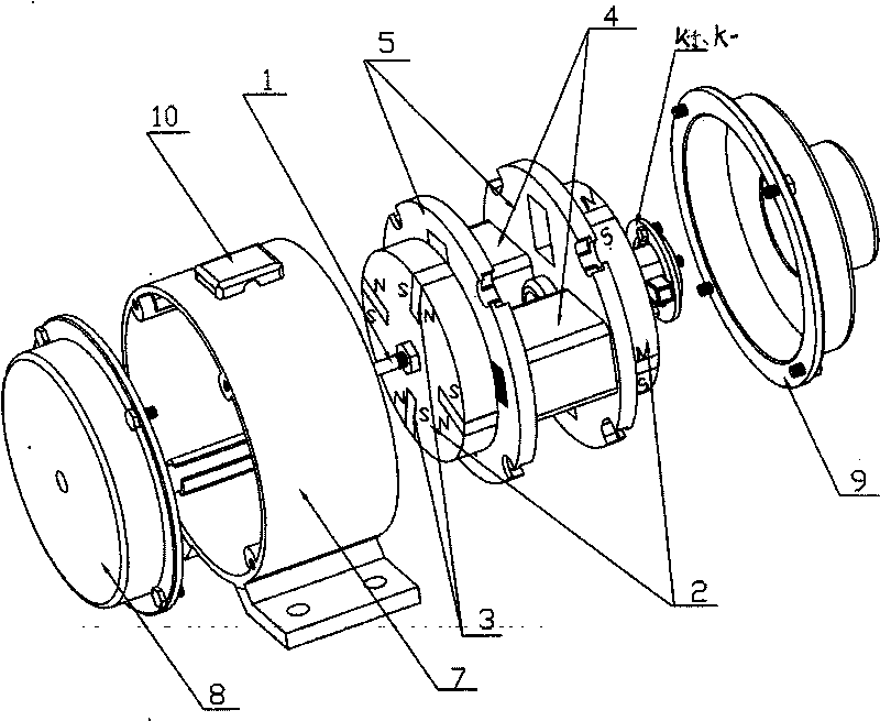 Self-inductance DC (Direct Current) magnetic-dynamic method and device