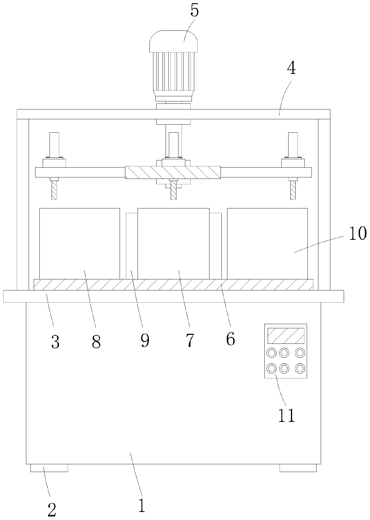 Rubber automatic dipping forming device for rubber band machining