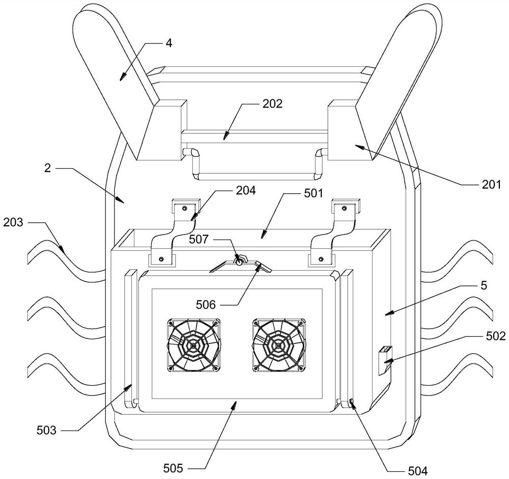 Garment structure integrated with wearable electronic equipment and use method of garment structure