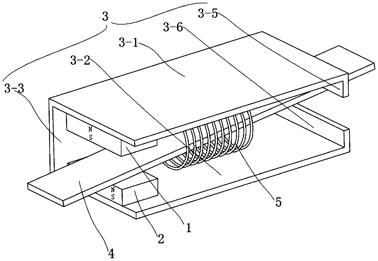 C-shaped double-magnet micro power generation device and wireless switch with power generation device