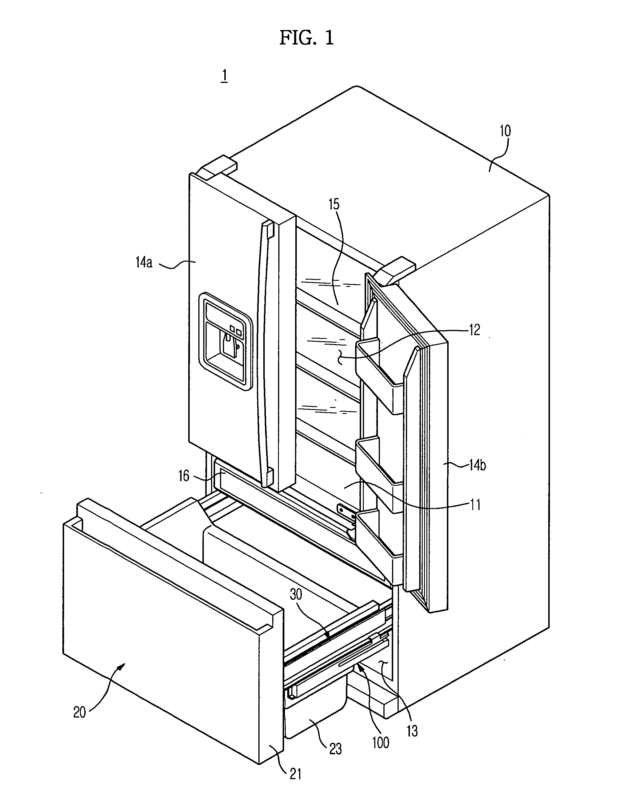 Automatic door closing device of refrigerator and refrigerator having the same