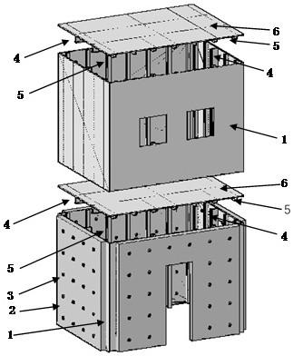 Prefabricated type box plate steel structure multi-storey and high-rise structural system and construction method