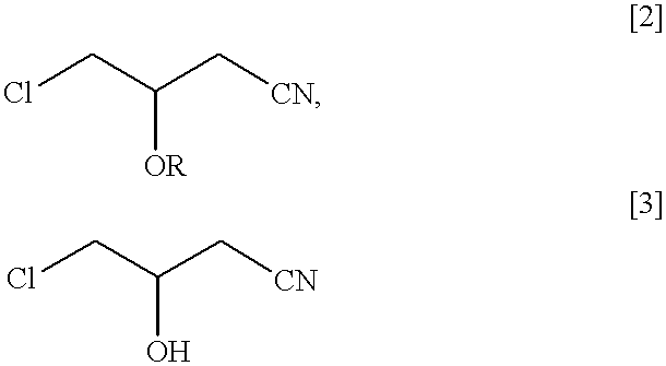 Optical resolution of 4-halogeno-3-alkanoyloxy-butyronitrile