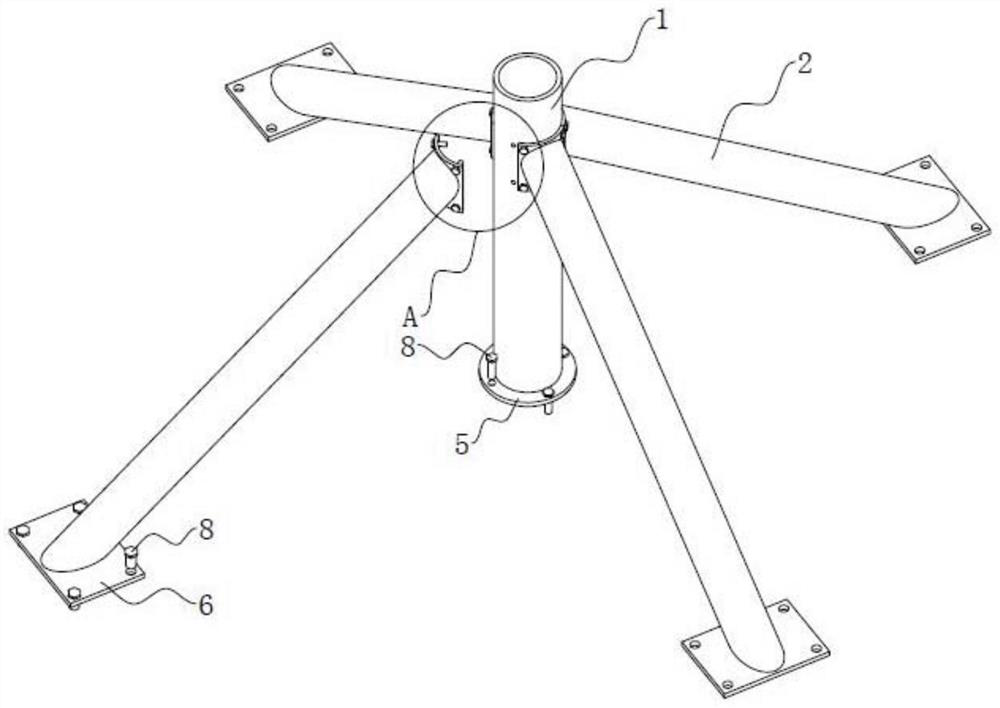 Scaffold base for construction engineering