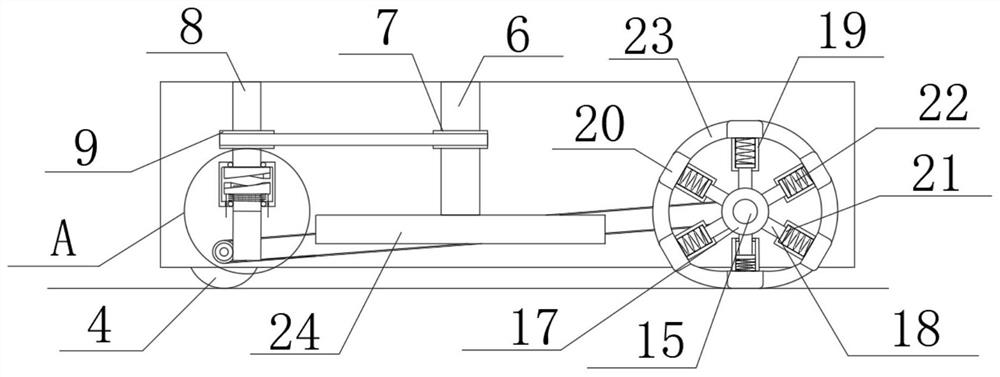 Grass pressing structure for lawn trimmer