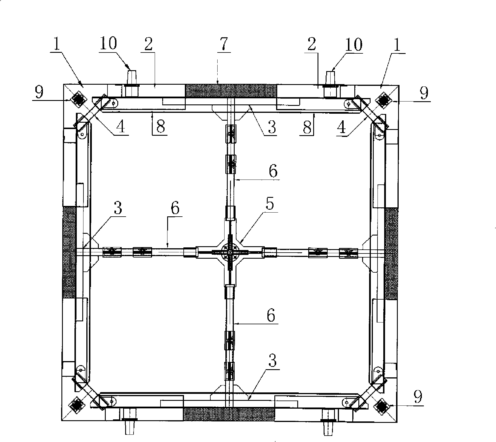 Tools-type barrel formwork and following platform whole set device