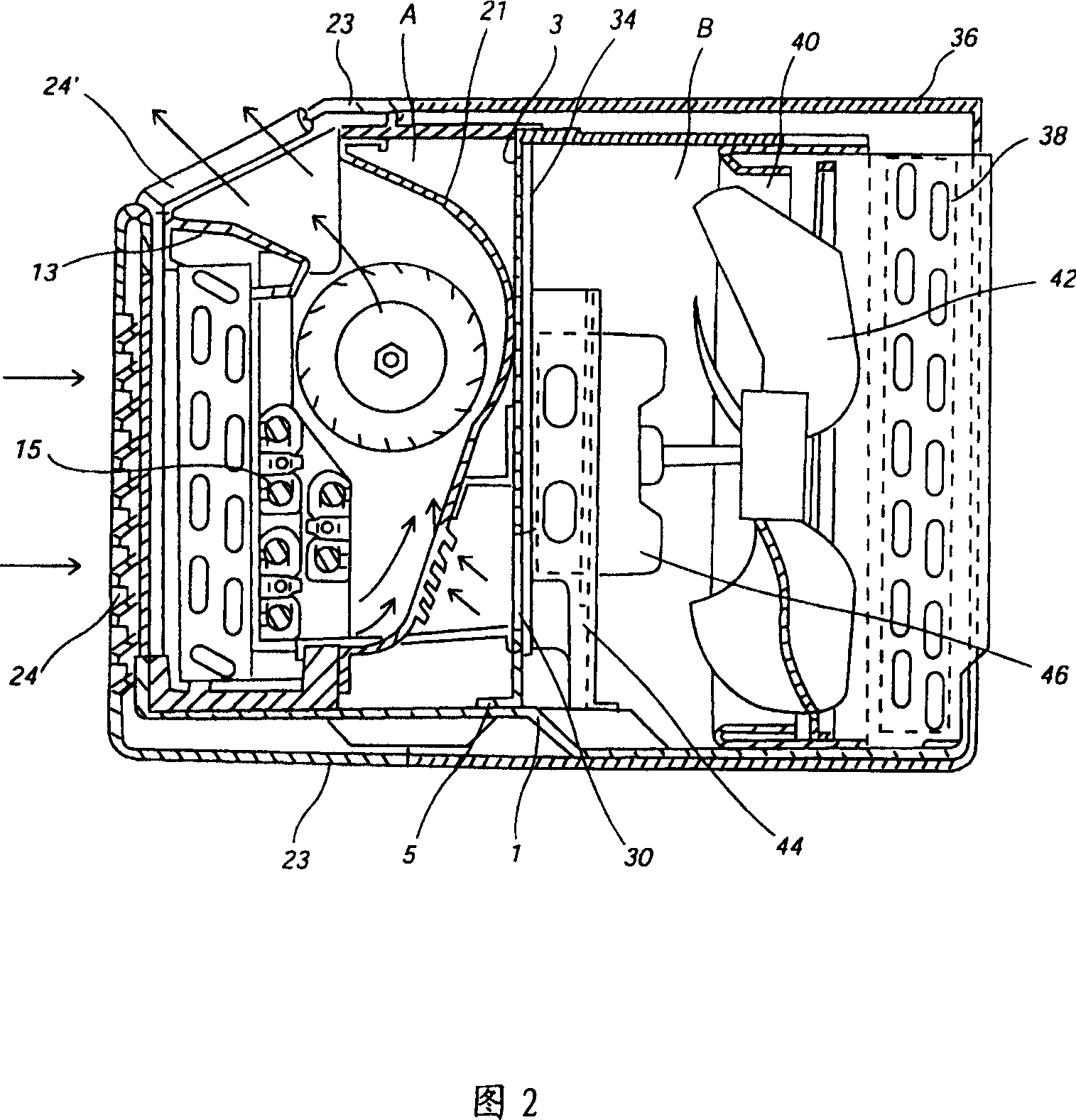 Electric motor installing structure of unitary air conditioner