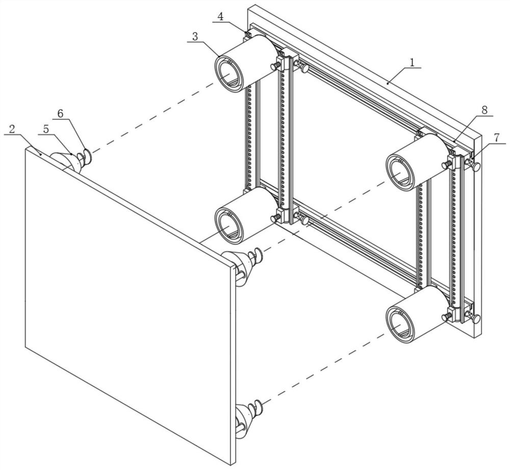 Assembly type wall tile mounting structure and method