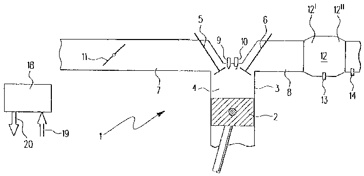 Method for diagnosing catalyzing device of IC engine and IC engine