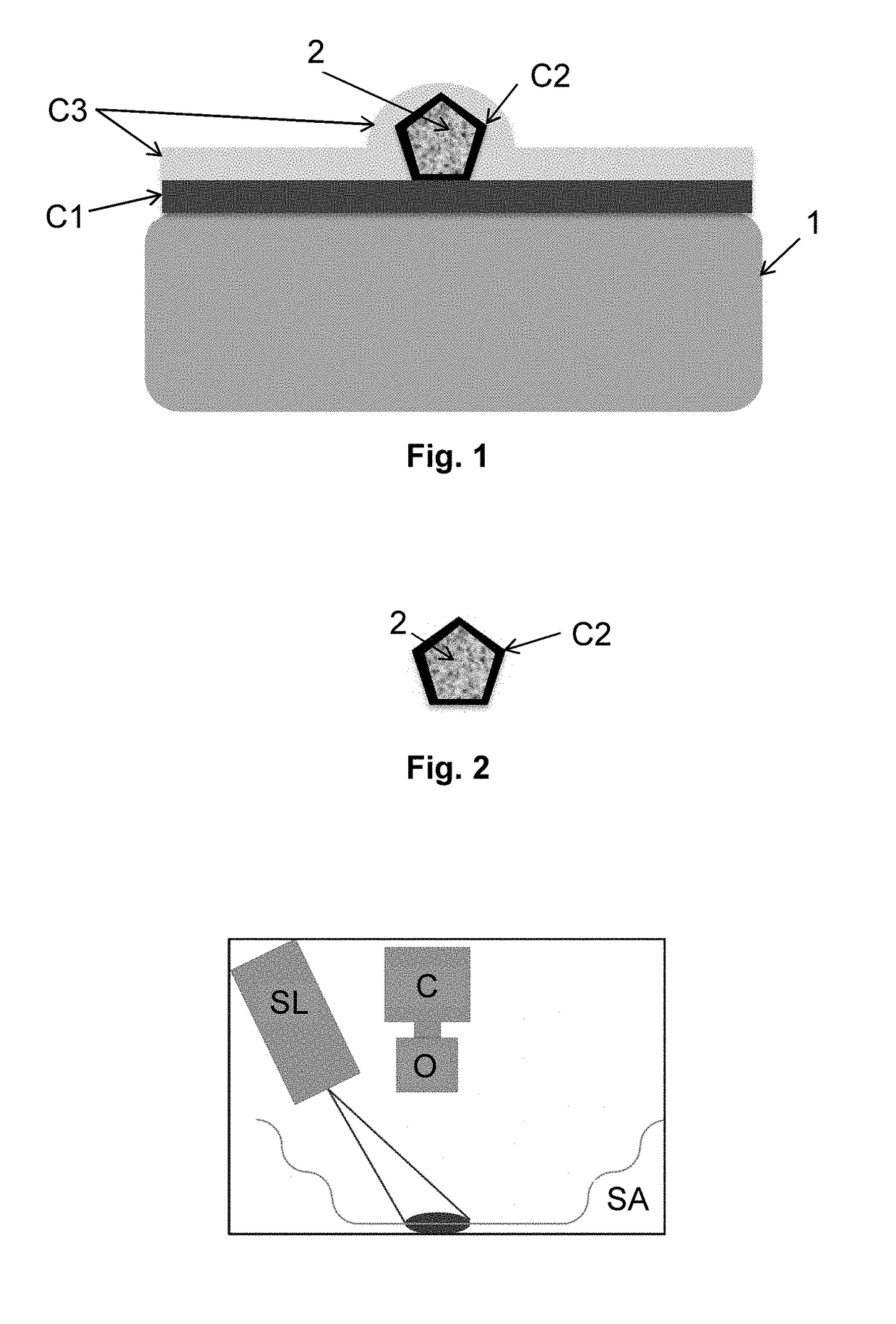 Luminescent Substrate Containing Abrasive Particles, and Method for the Production Thereof