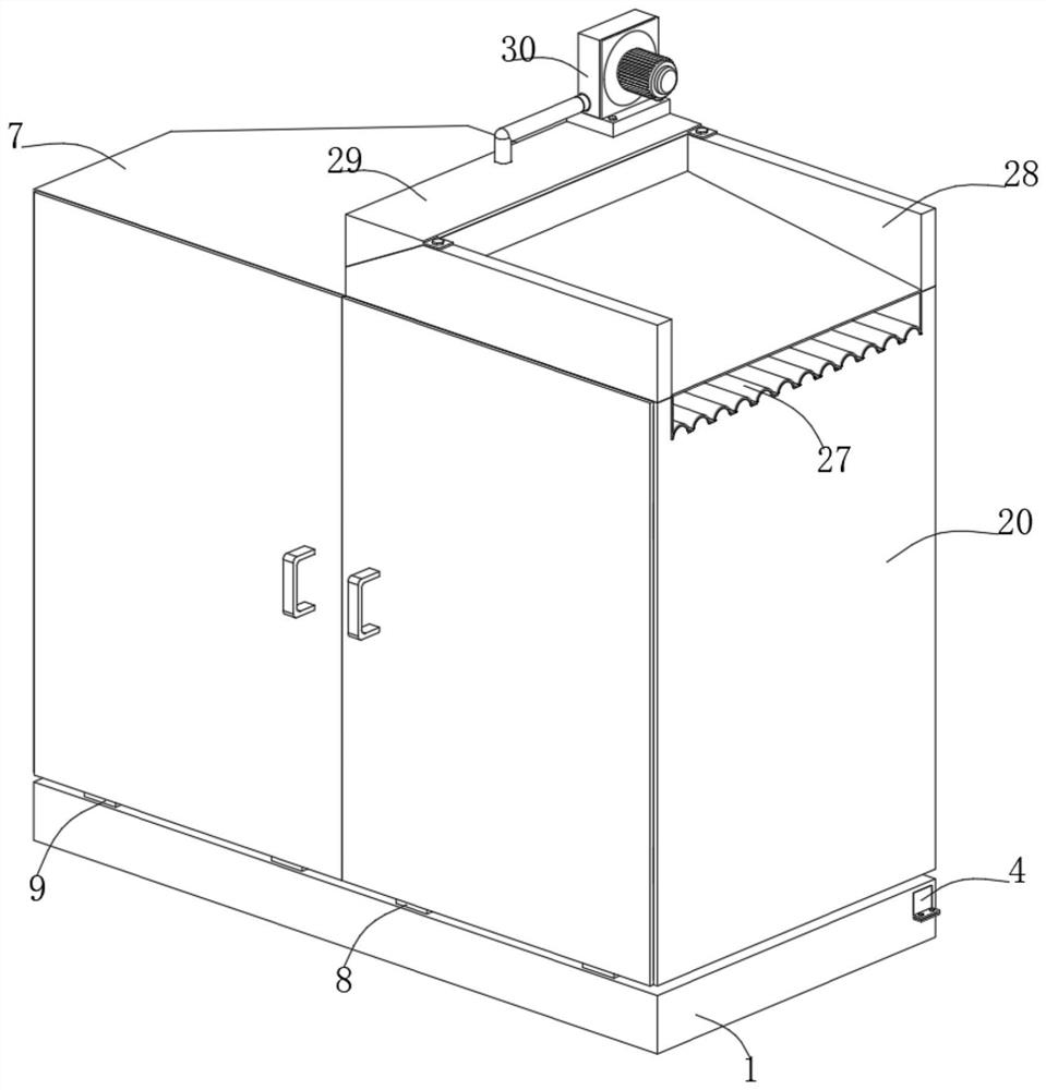 Switch cabinet with separated switching function and operating function