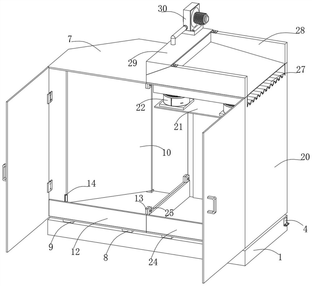 Switch cabinet with separated switching function and operating function