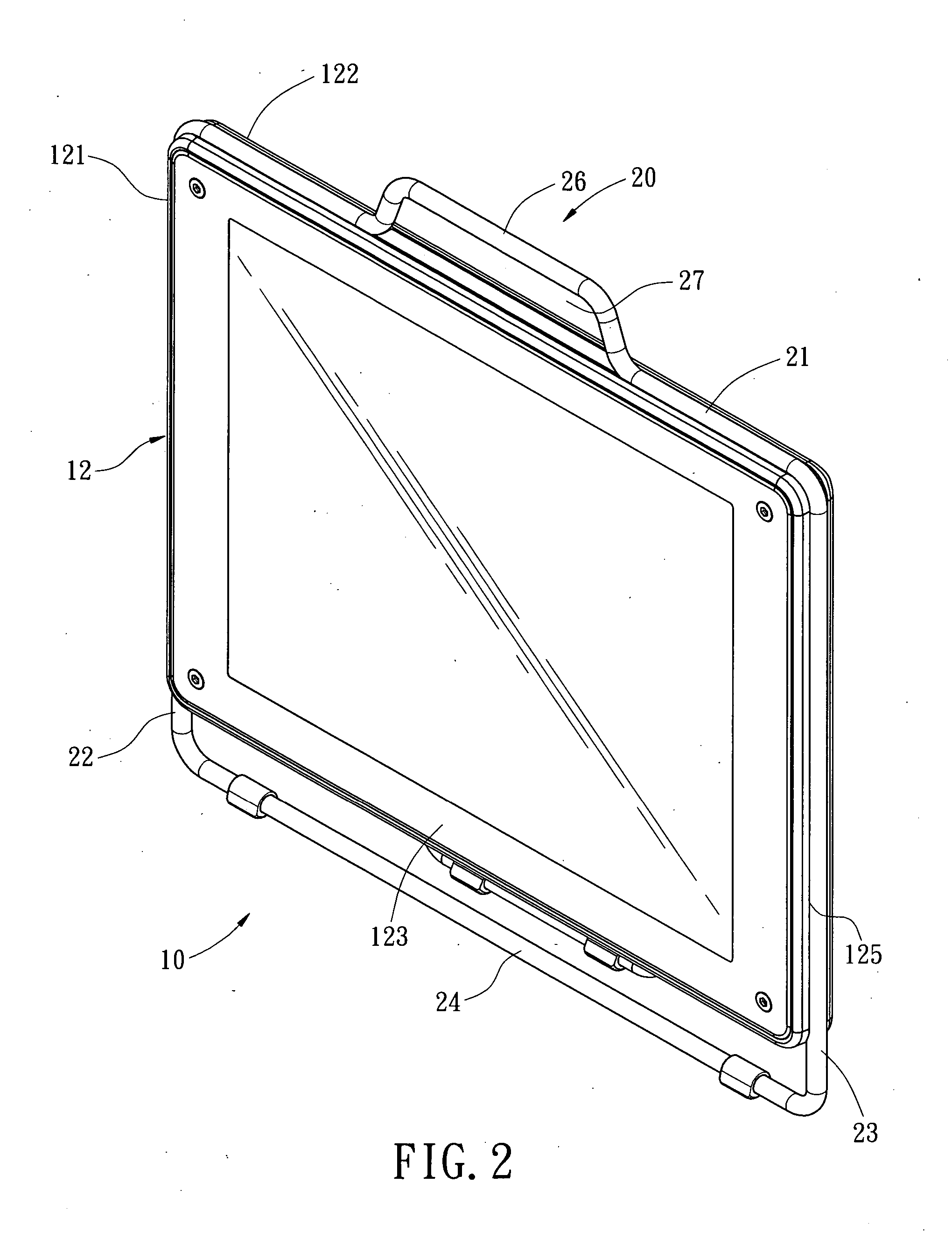 Monitor frame with integrated handle structure