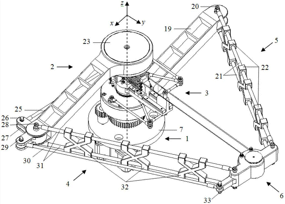 A three-degree-of-freedom coaxial output mechanism with wire transmission