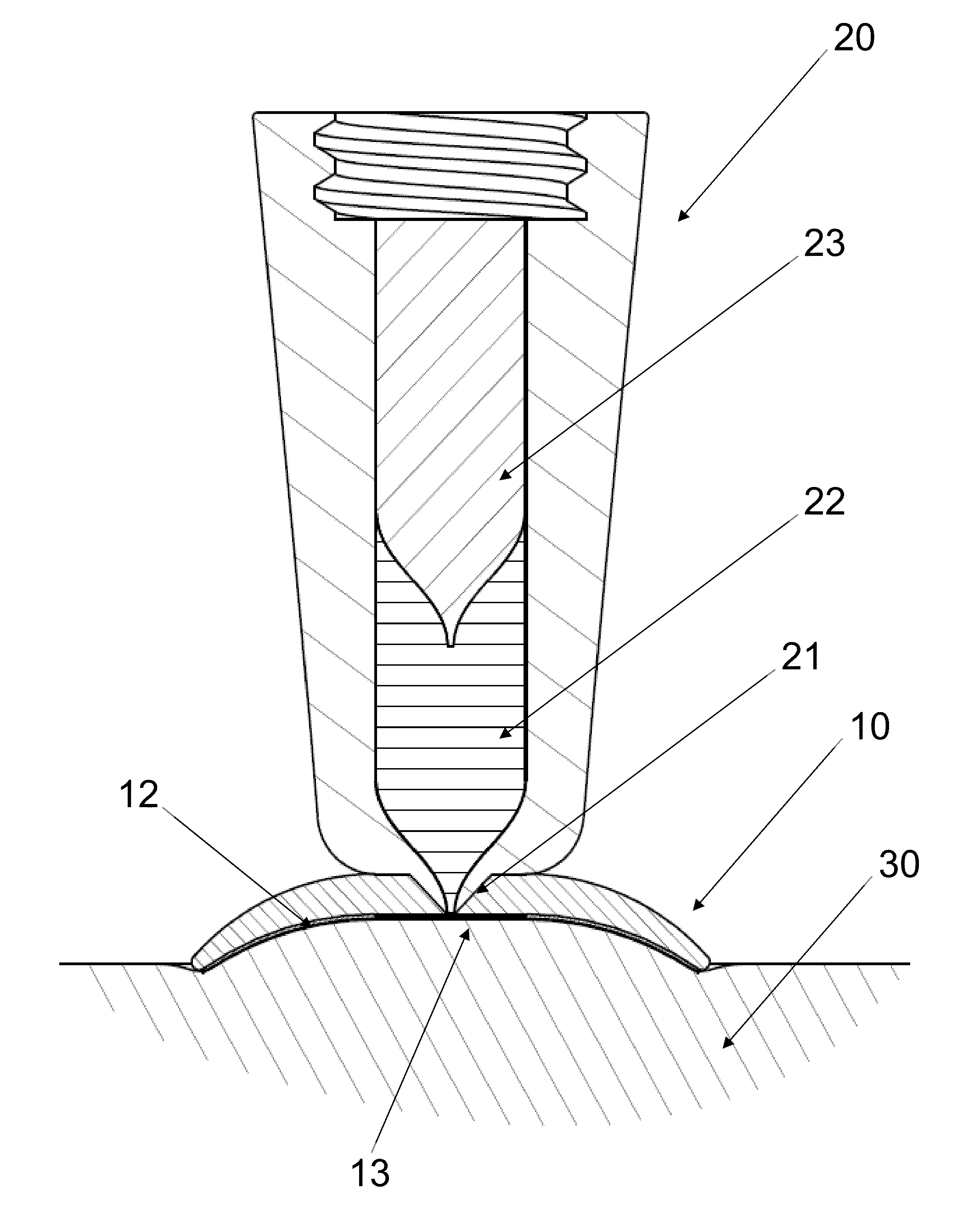 Skin Retention Device for a Medical Jet Injection Kit
