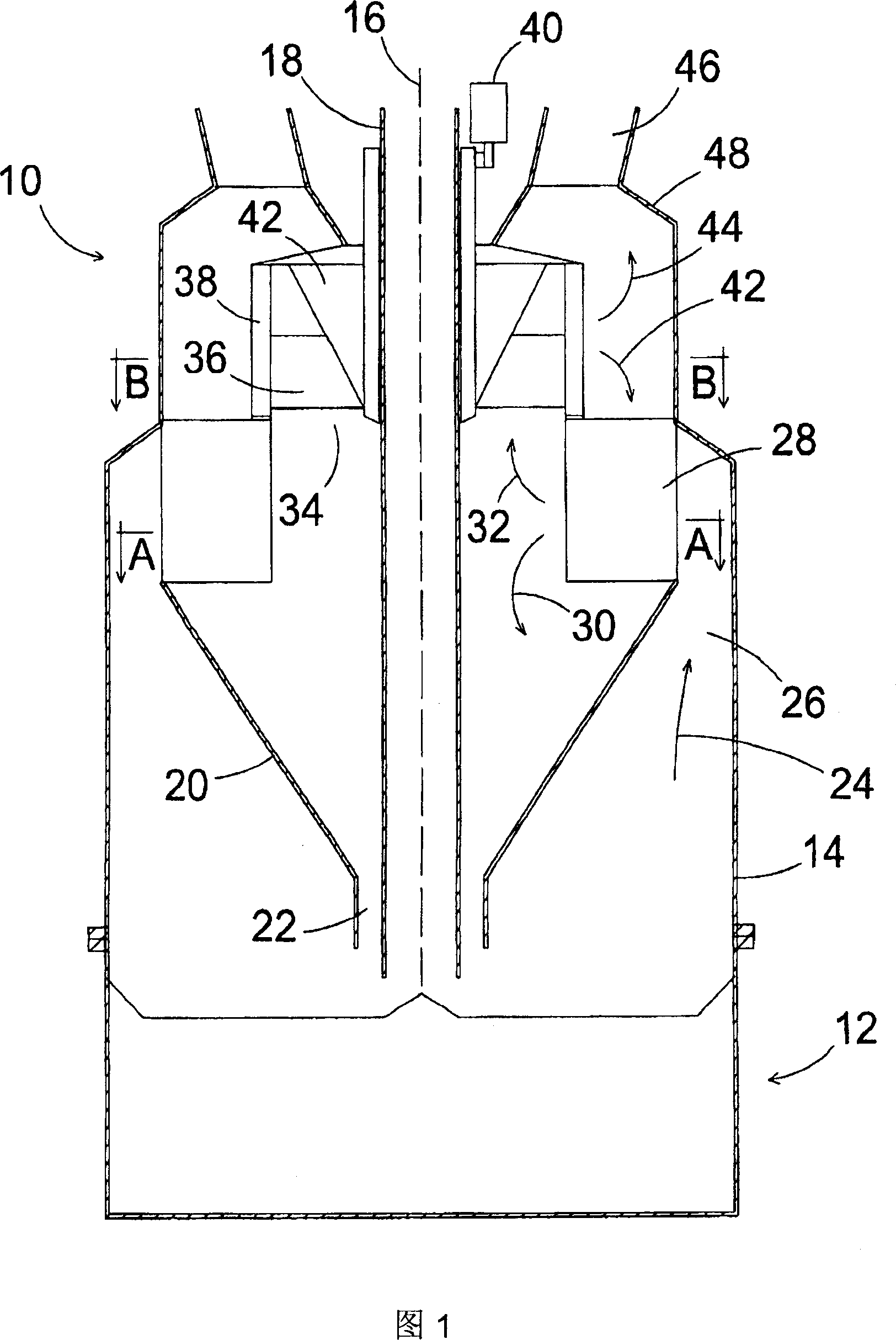 Method and apparatus to sort particles flowing from verticle grinder