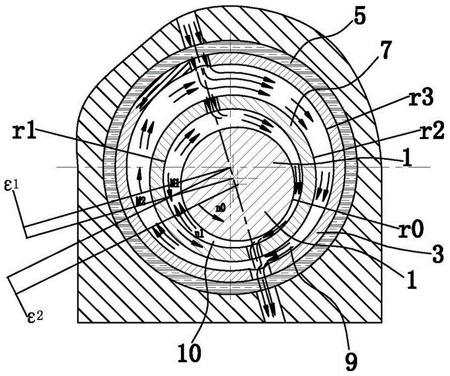 A floating bearing structure for small turbocharger