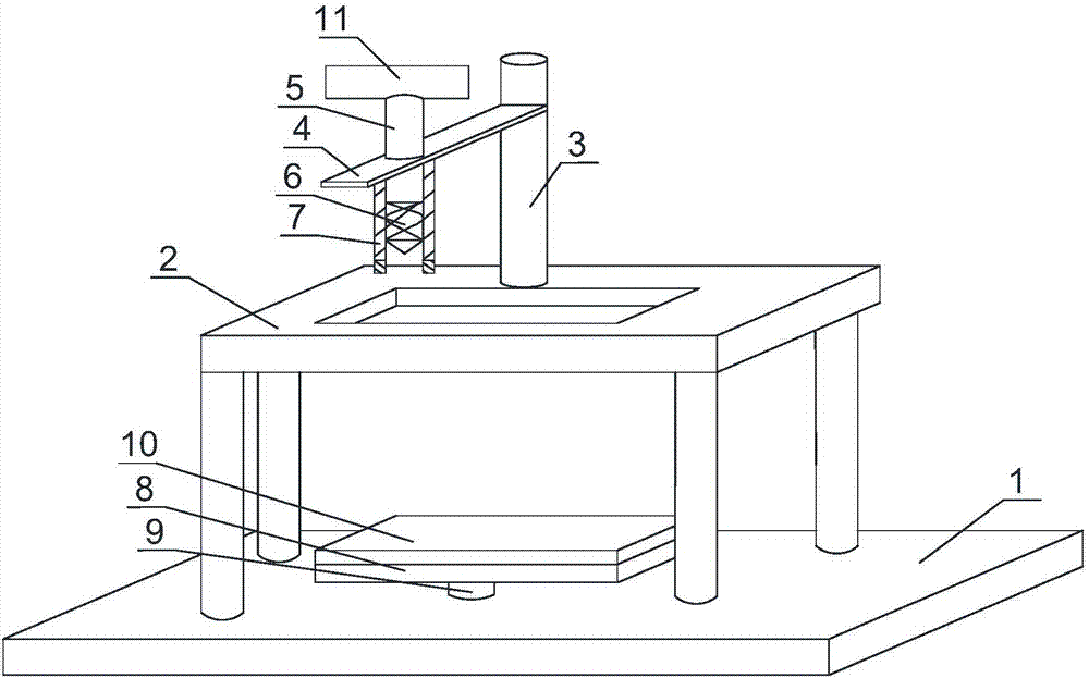 Standard hole machining device for bathtub