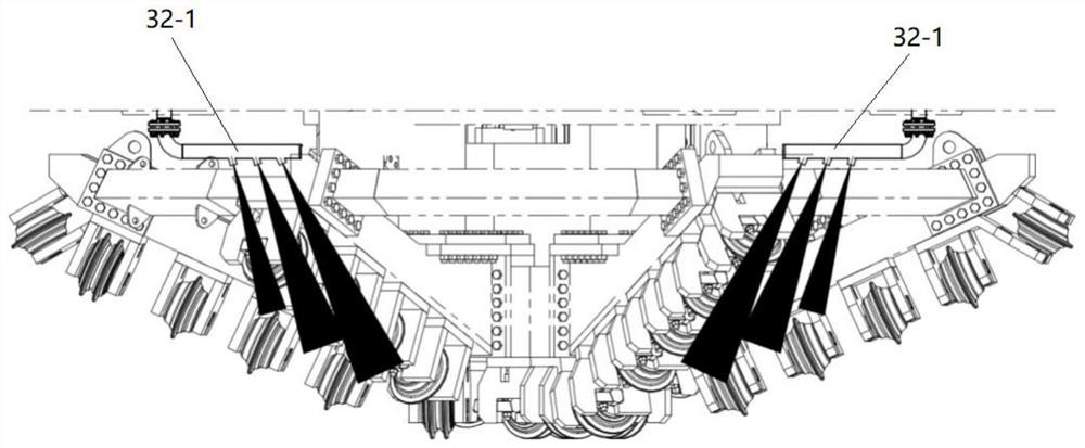 A flushing mud circulation and slag discharge system for shaft boring machine