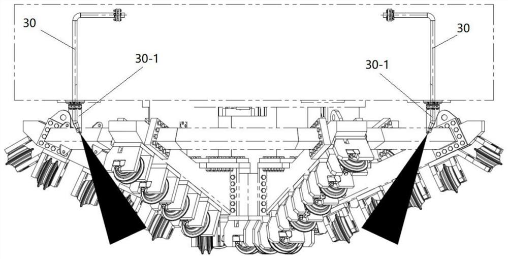 A flushing mud circulation and slag discharge system for shaft boring machine