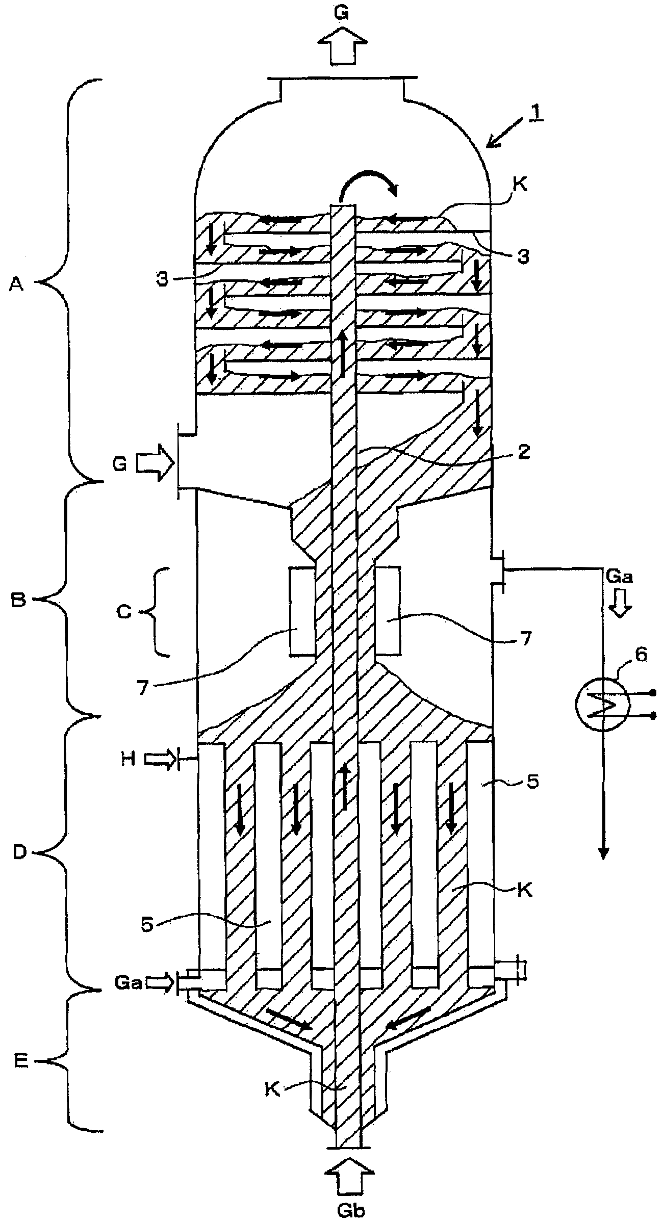 Device and method for purifying gas