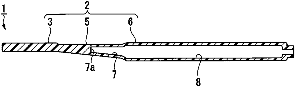 Handle body for toothbrush, its forming method and toothbrush