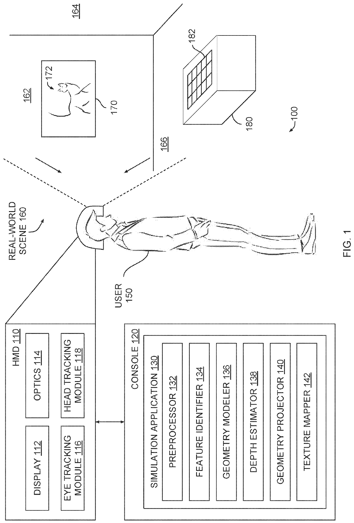 Reconstruction of essential visual cues in mixed reality applications