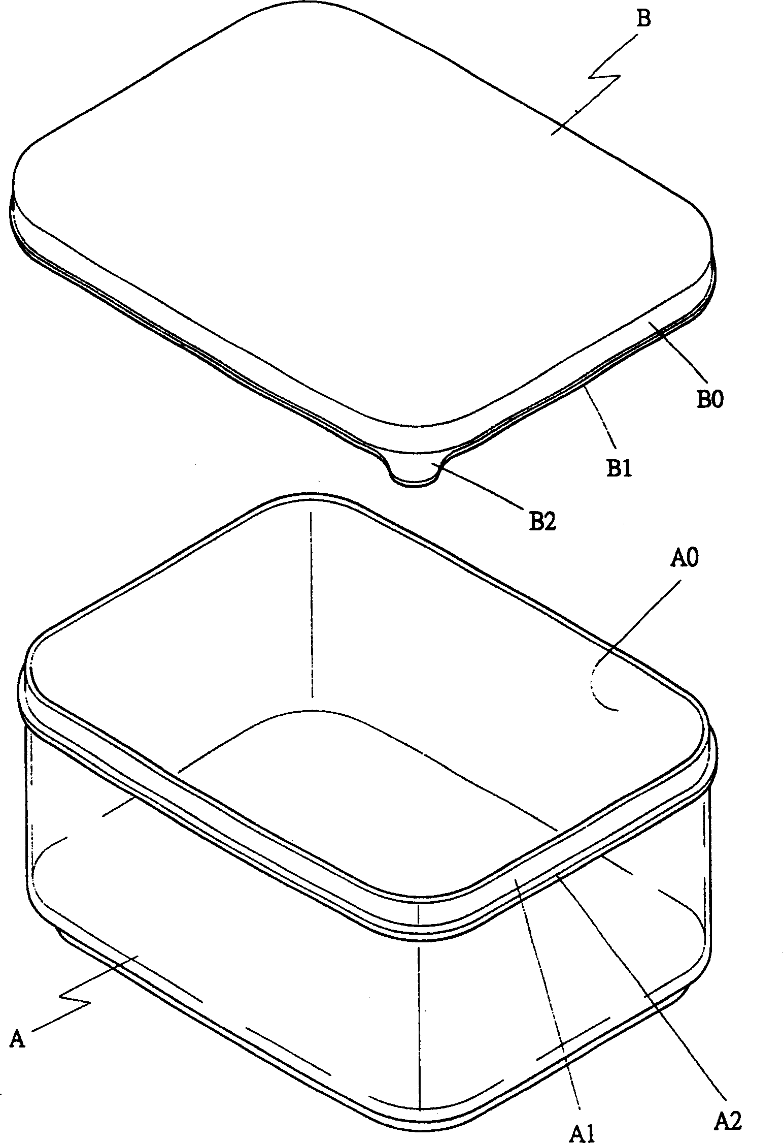 Box capable of being opened partially