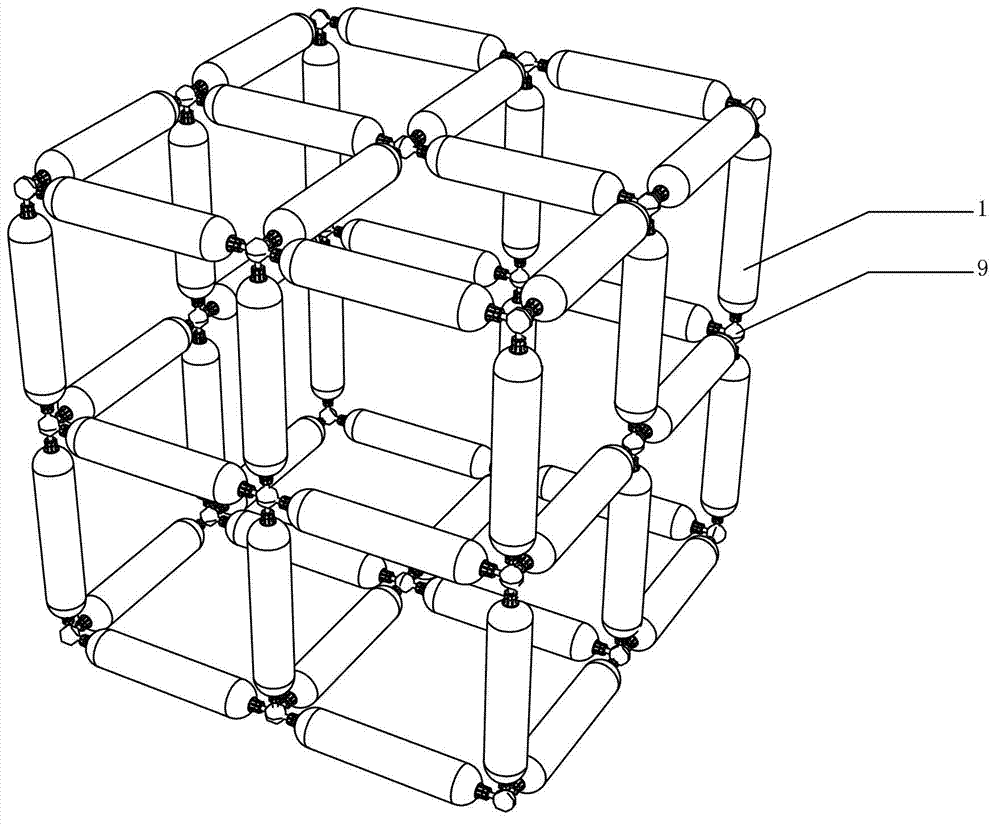 Node type inflated rack structure