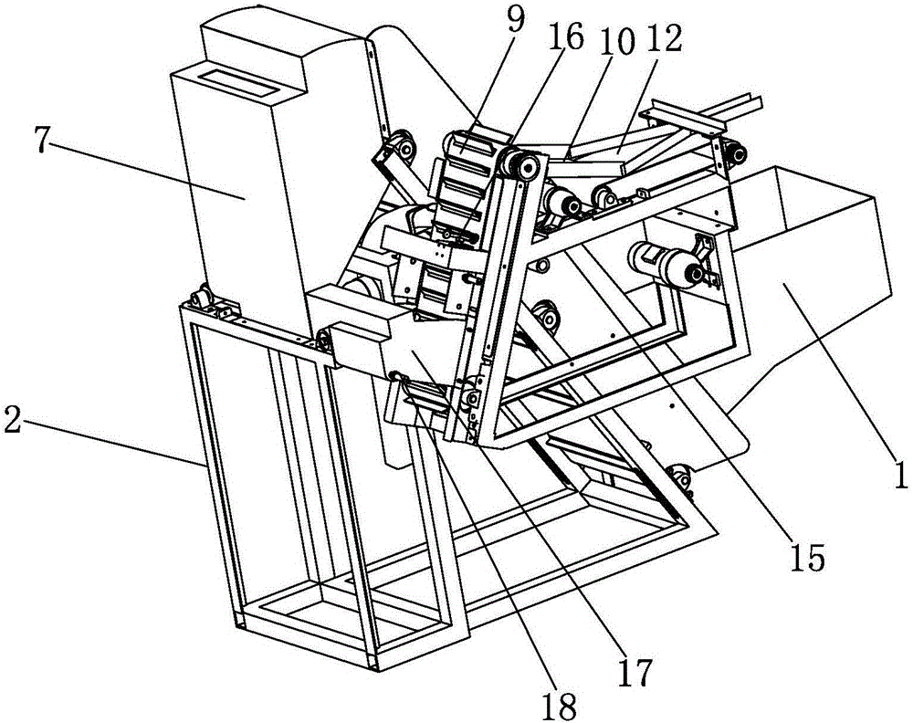 Directional bobbin conveying device of bobbin arranging machine