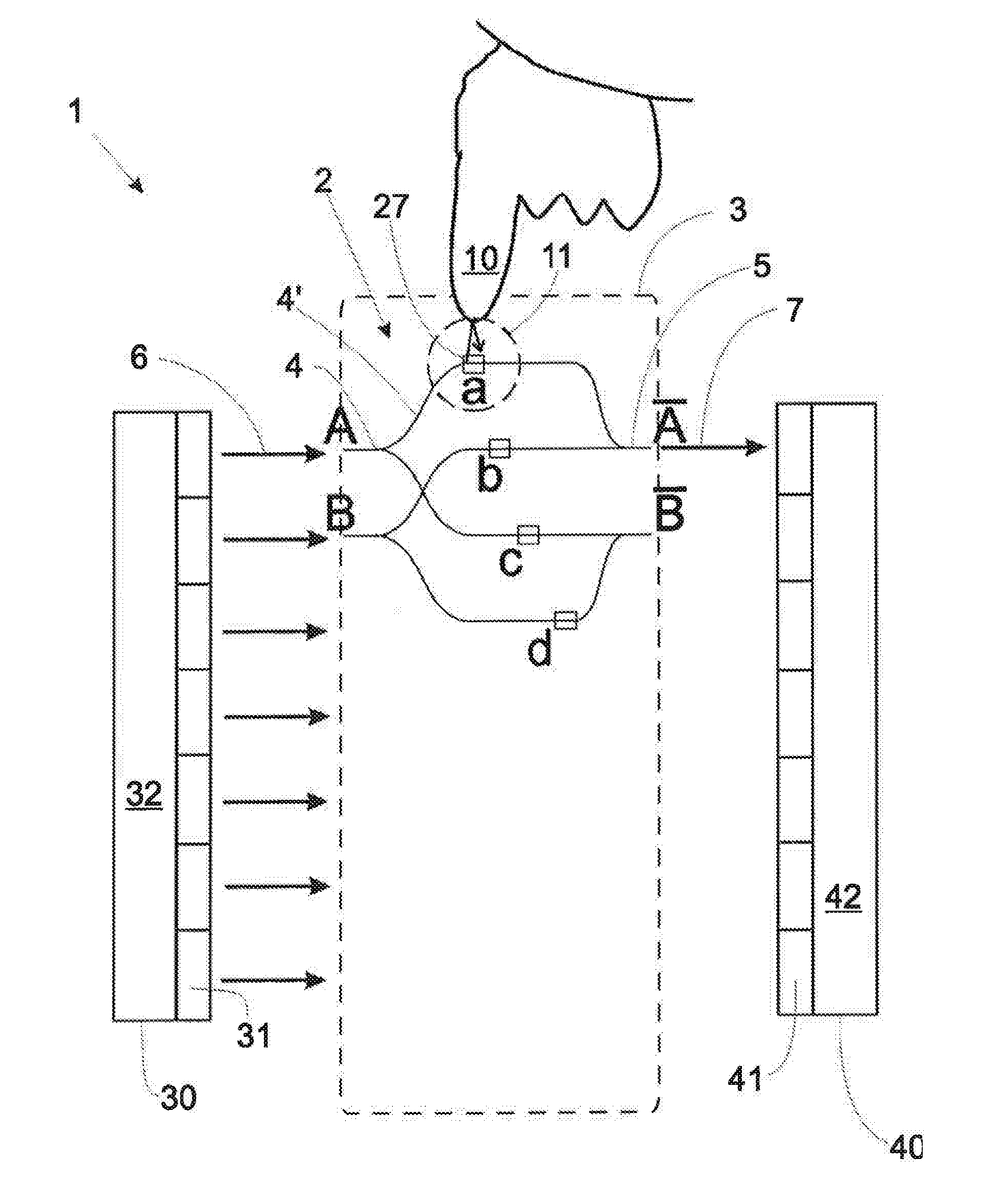 Light guide assembly for optical touch sensing, and method for detecting a touch