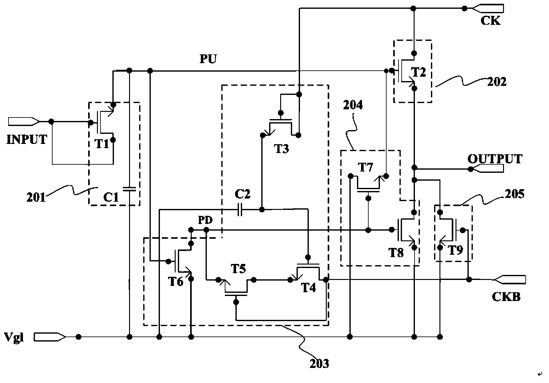 Shifting register unit, gate drive circuit and display circuit