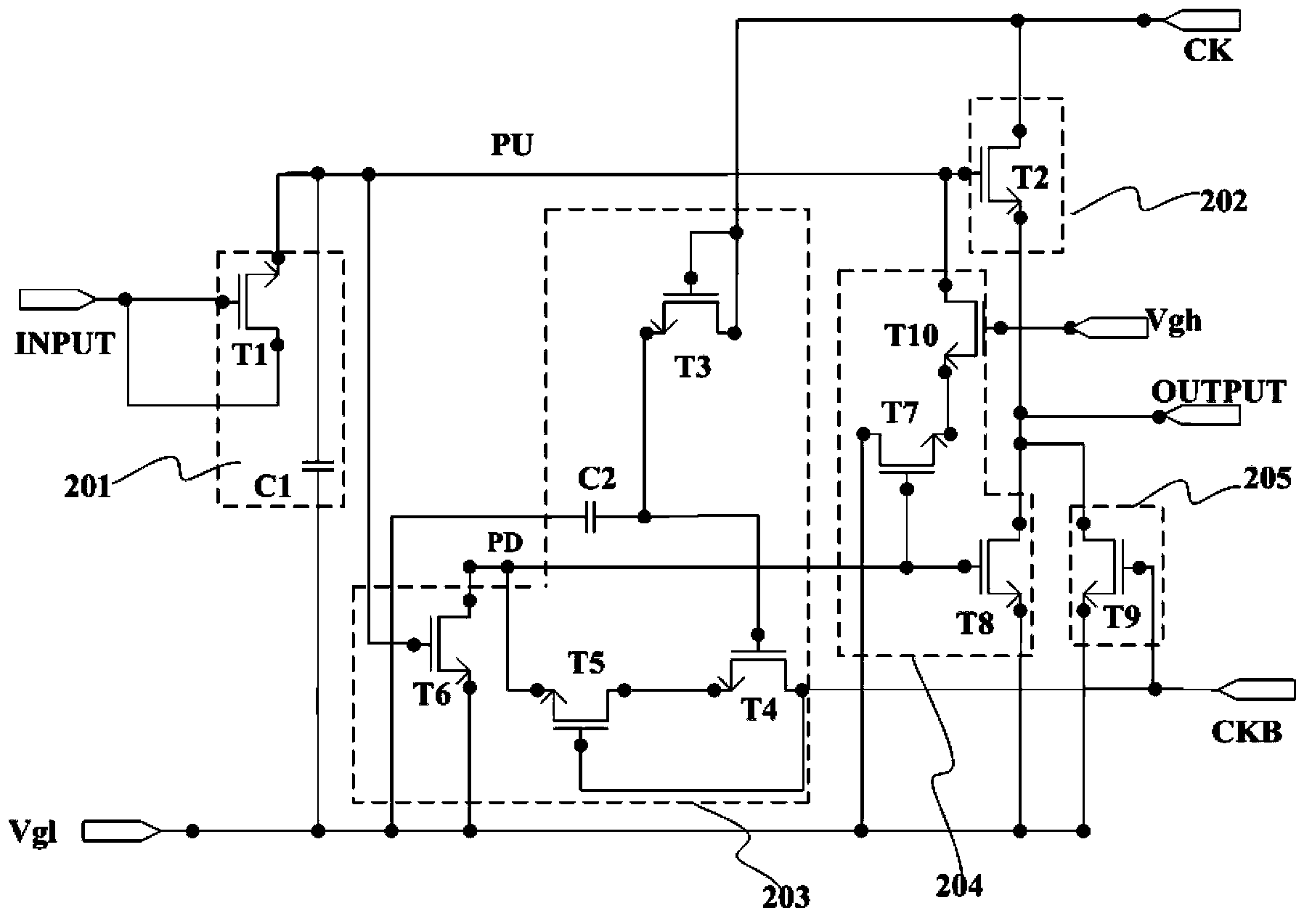 Shifting register unit, gate drive circuit and display circuit