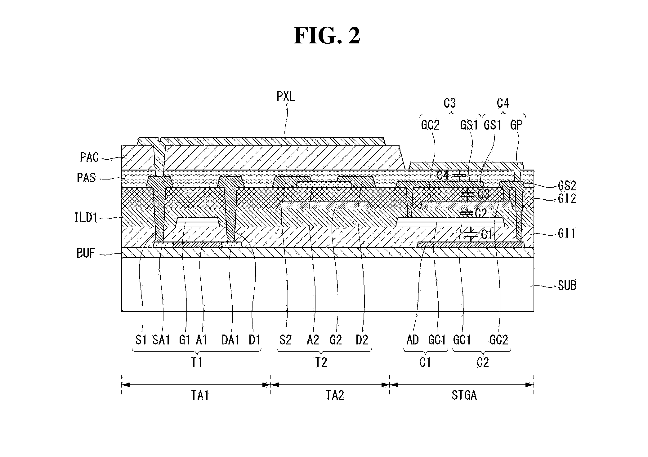 Thin film transistor substrate and display device using the same