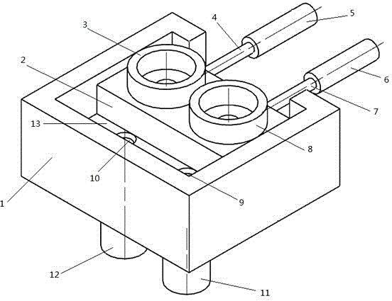 A slidable lower mold base device