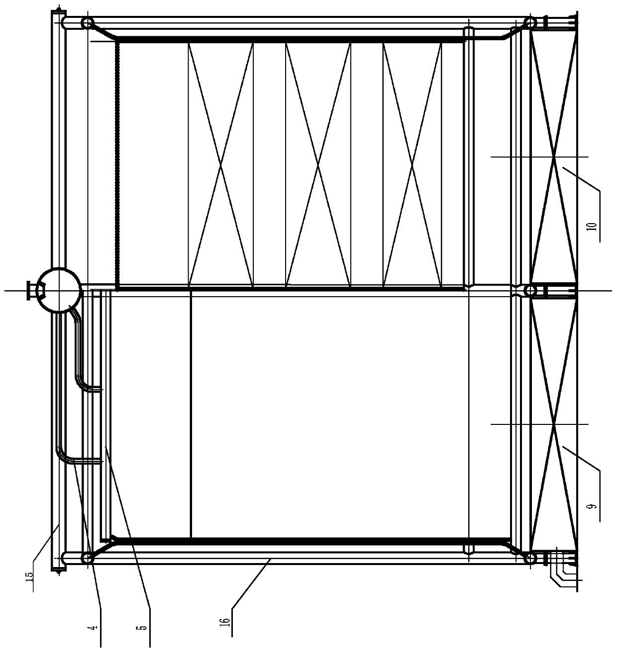 Large-capacity longitudinal corner tube boiler
