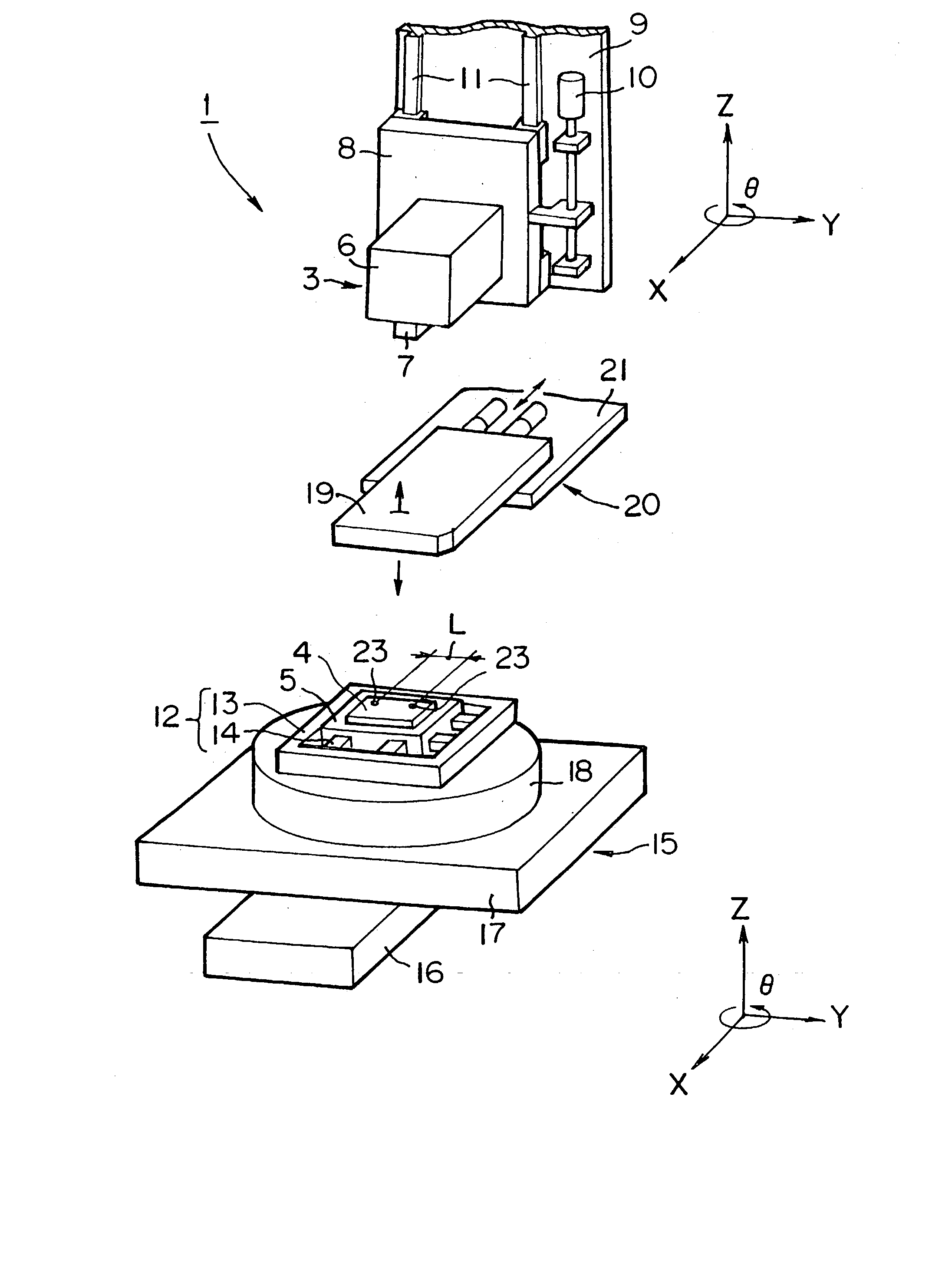 Chip-mounting device and method of alignment