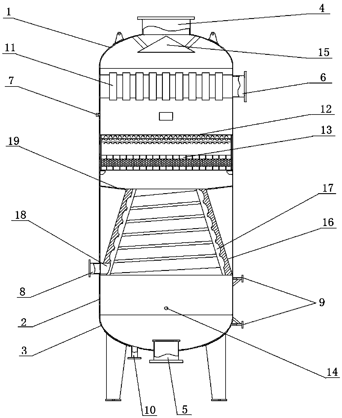 Steel slag hot stewing exhaust steam cooling tower