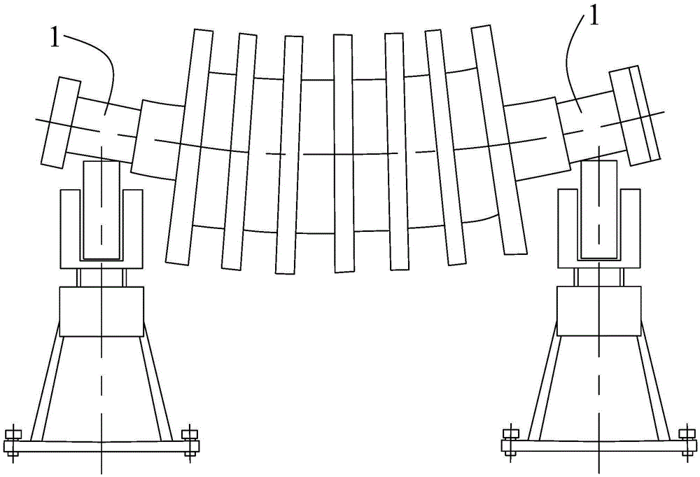 Novel roller bracket for steam turbine rotor