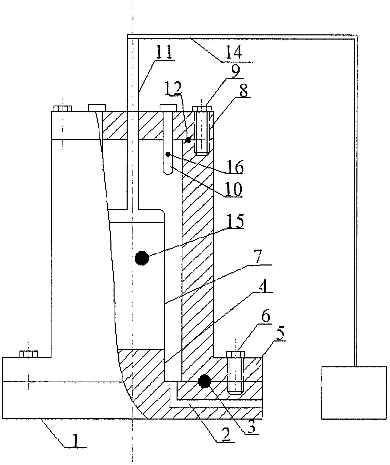 Indoor testing apparatus for thermal expansion coefficient of rock sample