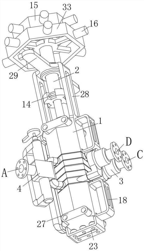 Anti-backflow four-way low-temperature valve capable of conveniently and accurately controlling flow