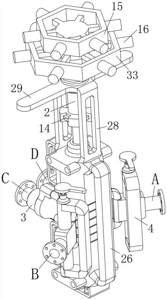 Anti-backflow four-way low-temperature valve capable of conveniently and accurately controlling flow