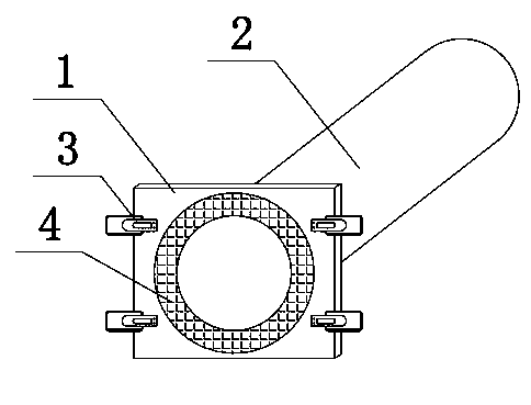 Connecting device of oil press and ground cage