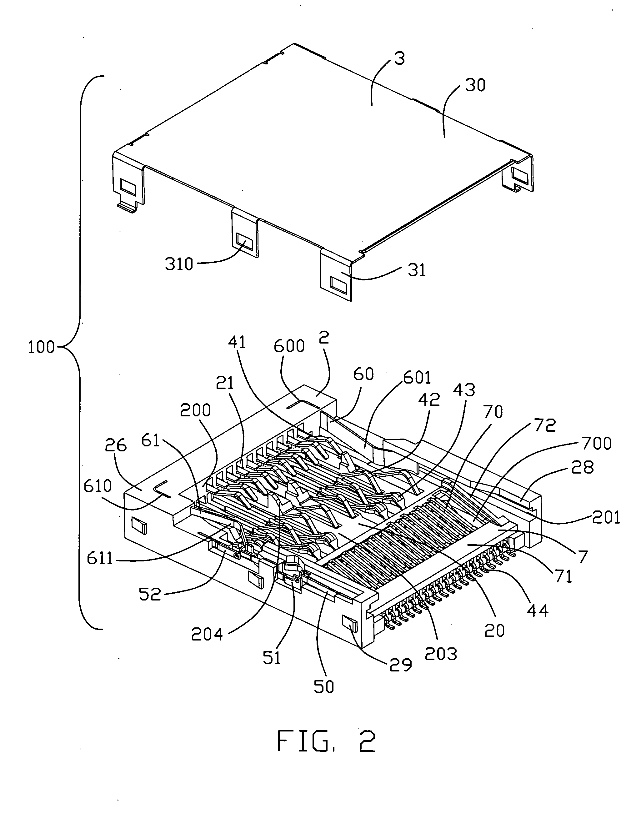 Electrical card connector with improved card restriction structure