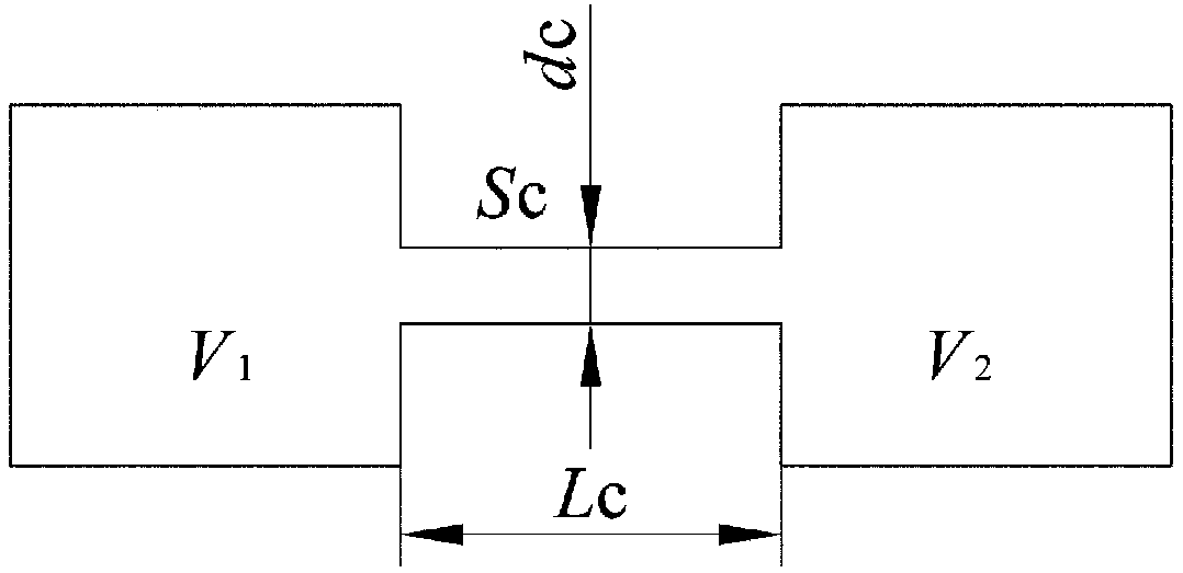 Capacity-tube-capacity type gas-flow pulsation attenuator of compressor