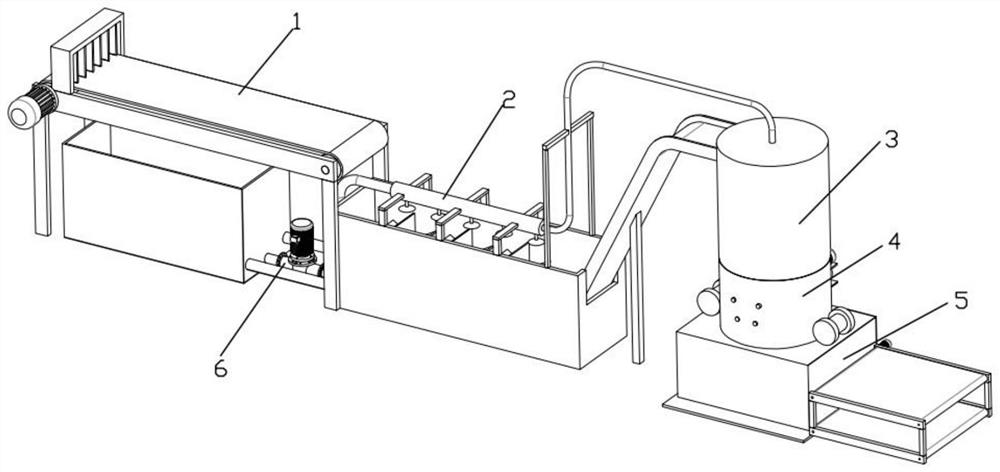 Sand washing, sand making and water collecting integrated production line