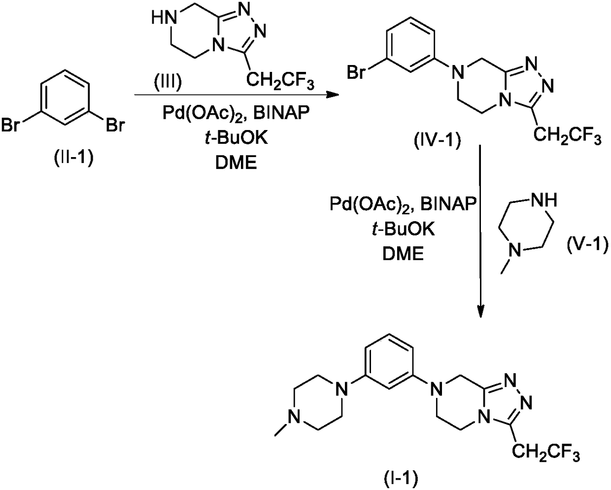 Compound containing isopropylpyrazine and piperazine triazole structure, preparation method and application thereof